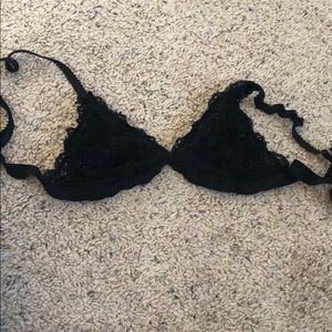 Sheer black lace sexy bralette